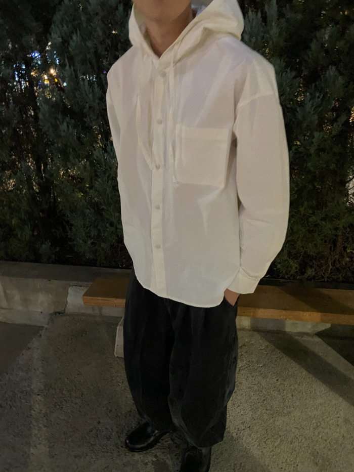 [레이어드룩] Nide nylon hoodie shirts