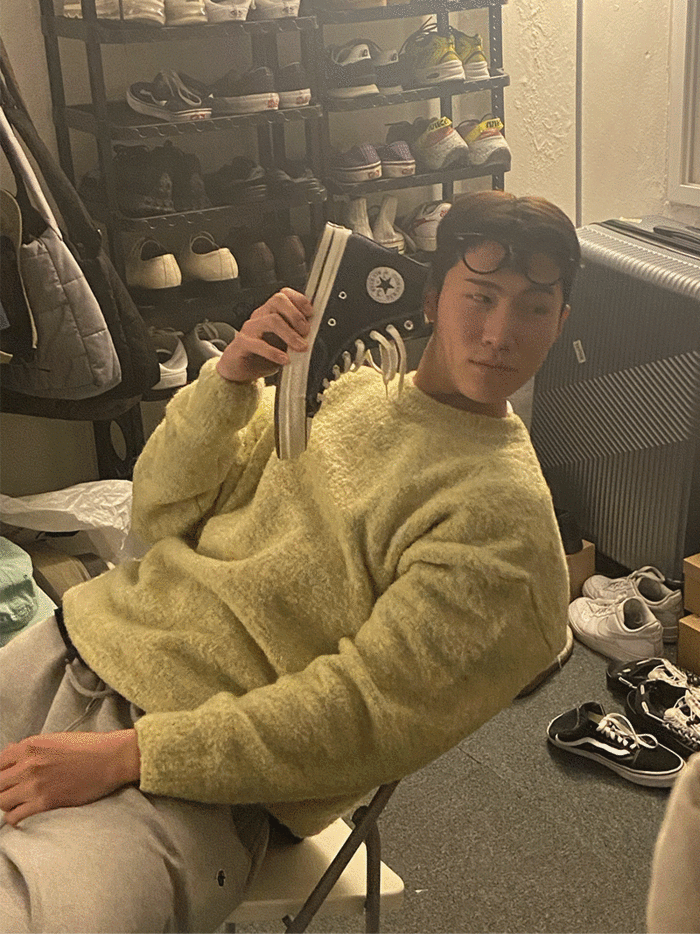 [주문폭주/문의폭주] Luette mix alpaca round knit
