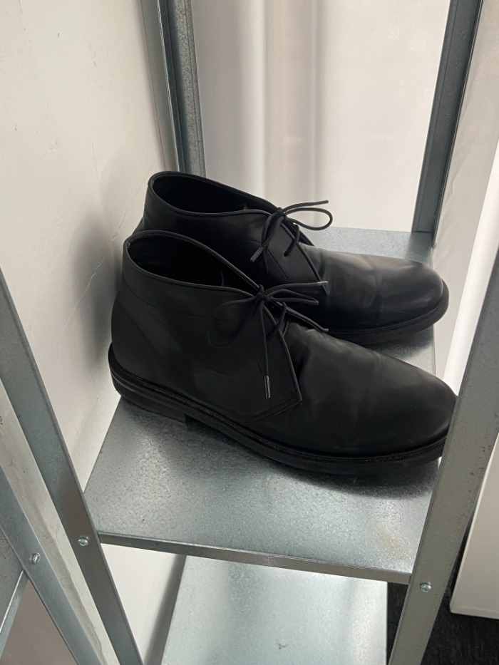 Black chuker boots