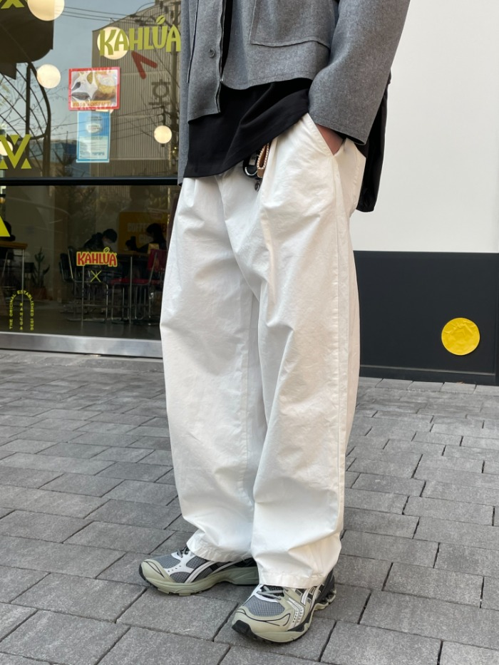 [주문폭주/유니섹스] Apls wide balloon cotton pants