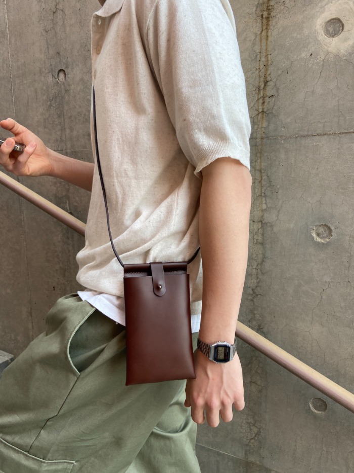 Leather wallet mini bag