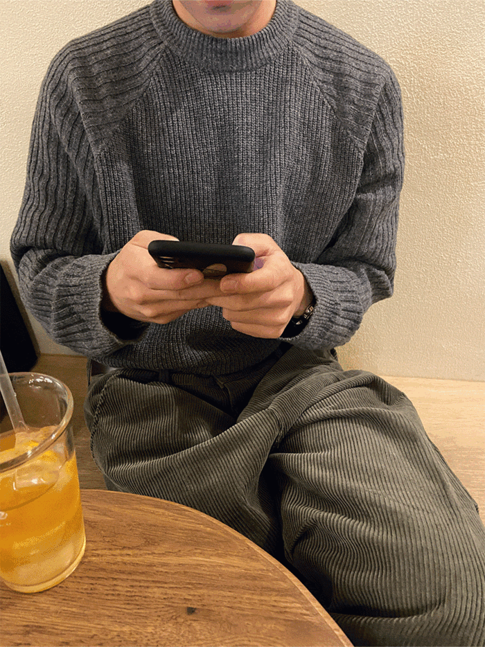 [유먼트단독 특가세일 50%] Dura reglan round knit
