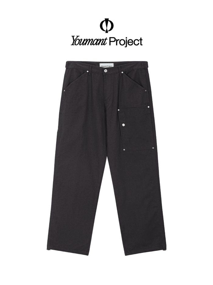 [2차 재입고] ymt_project : label work pants (charcoal)