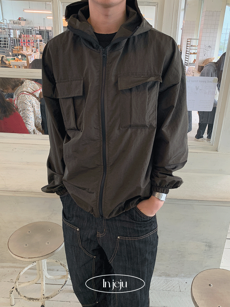 Mirage two pocket nylon hoodie jacke